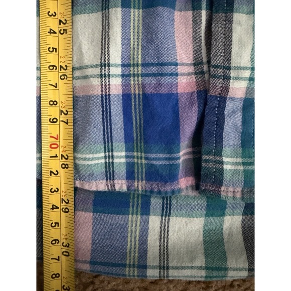 Pendleton Seaside Short Sleeve Button Down Shirt Blue Green Plaid Size XL JBHS - Picture 5 of 9
